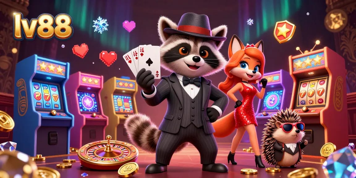 Experience thrilling gaming at lv88 with vibrant 3D casino characters and dynamic elements.