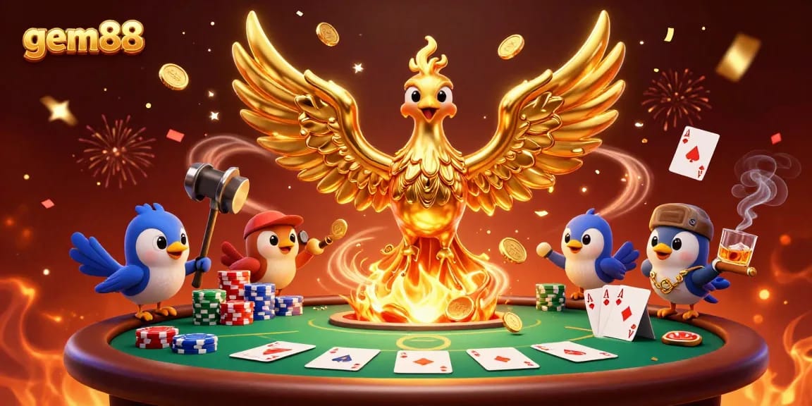 Experience epic wins at gem88 with molten golden phoenix and dynamic poker scene.